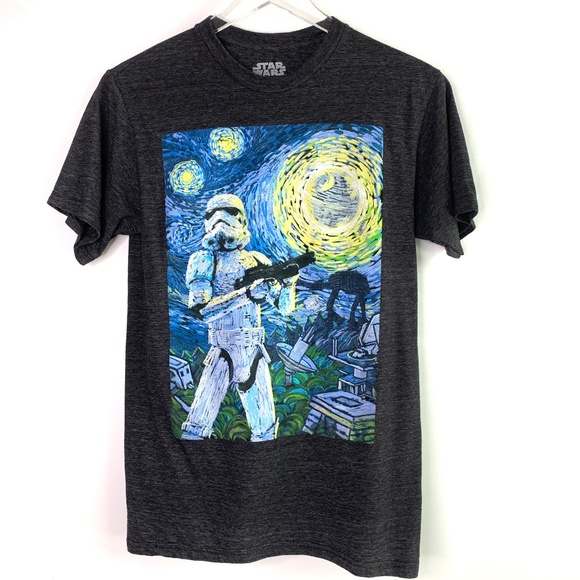 Star Wars Tops - STAR WARS Stormtrooper Starry Night T-shirt #KK5
